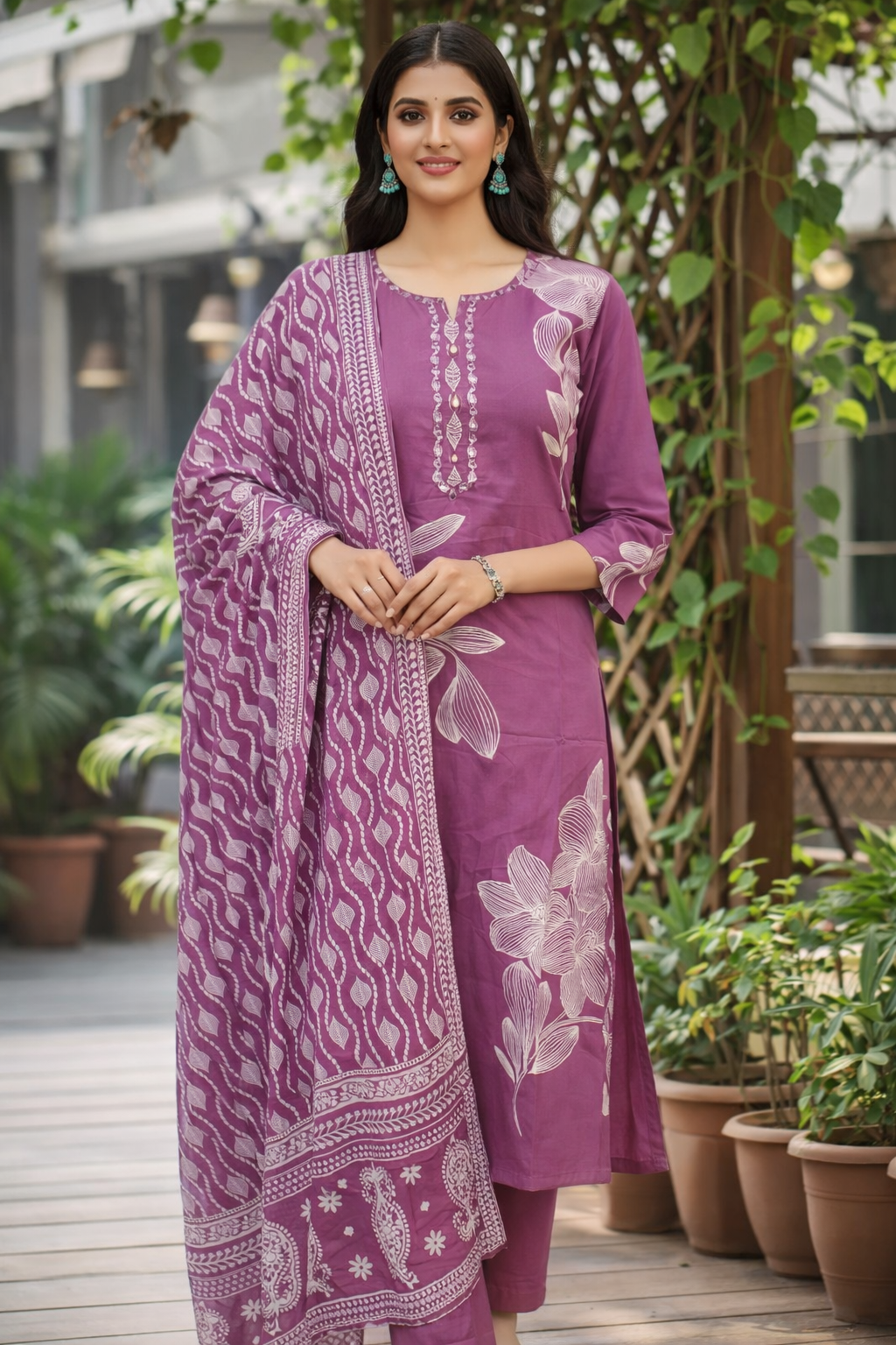 Printed Cotton Dress