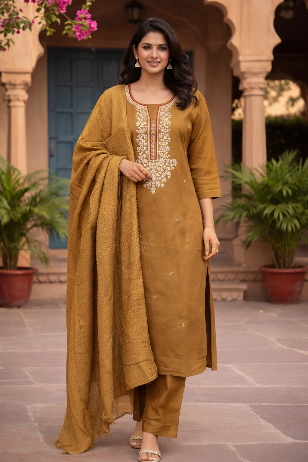 Roman Silk Semi Partywear