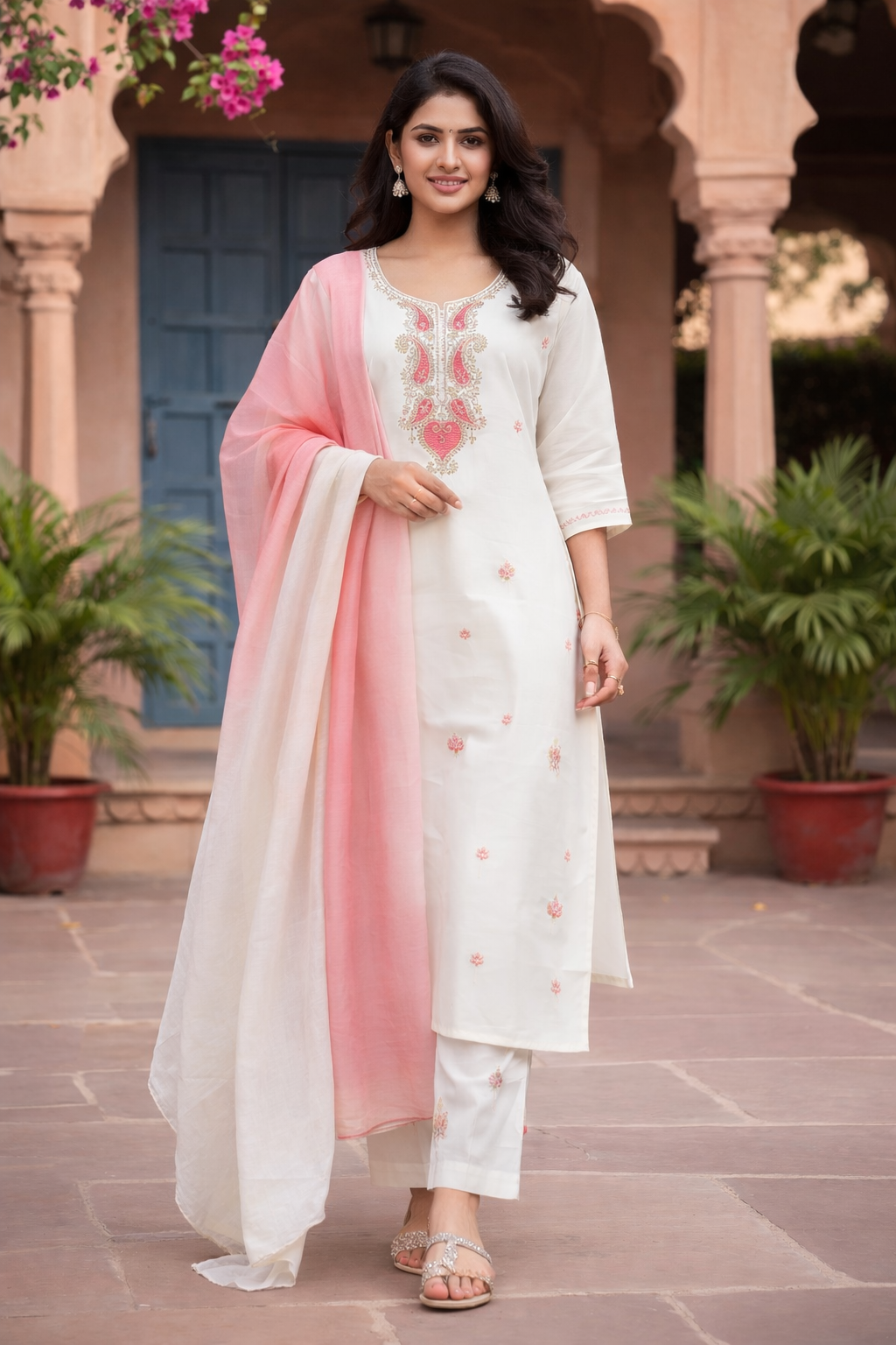 Roman Silk Semi Partywear