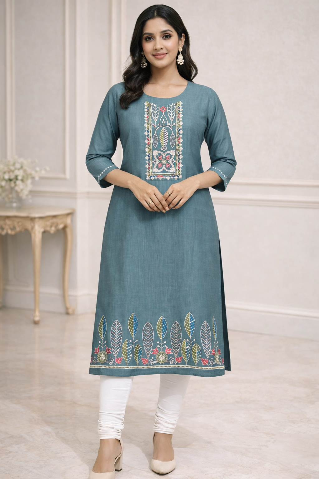 Cotton Threadwork Kurti