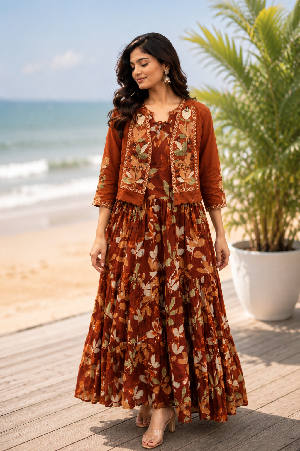 Designer Frock with Coat