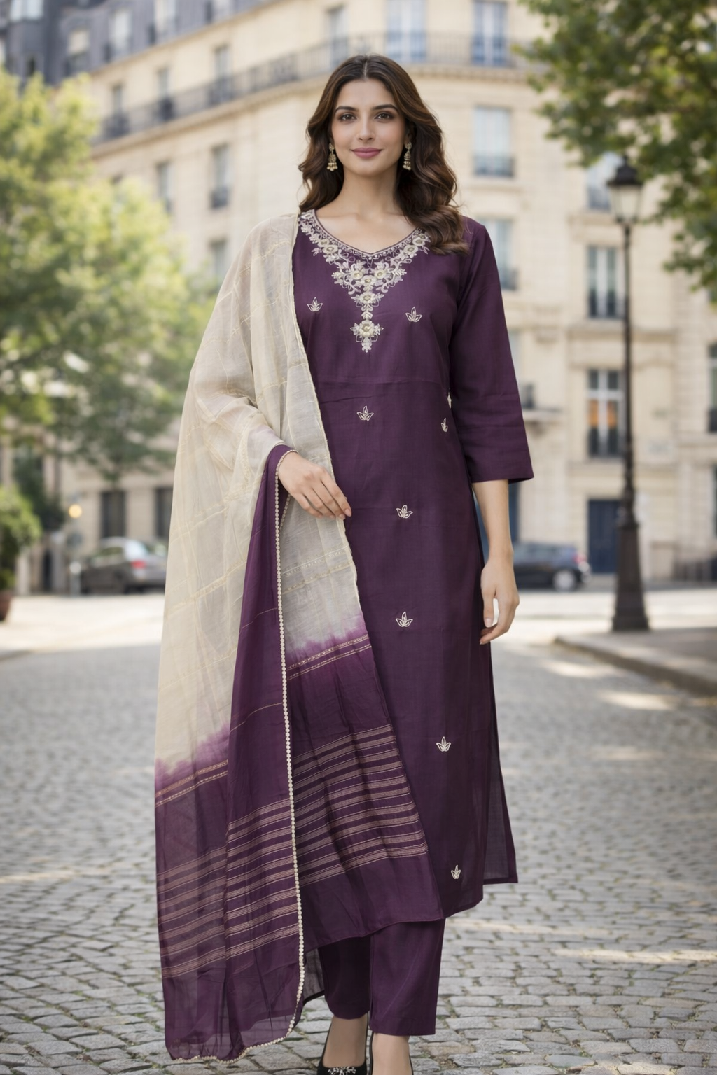 Roman Silk Semi Partywear