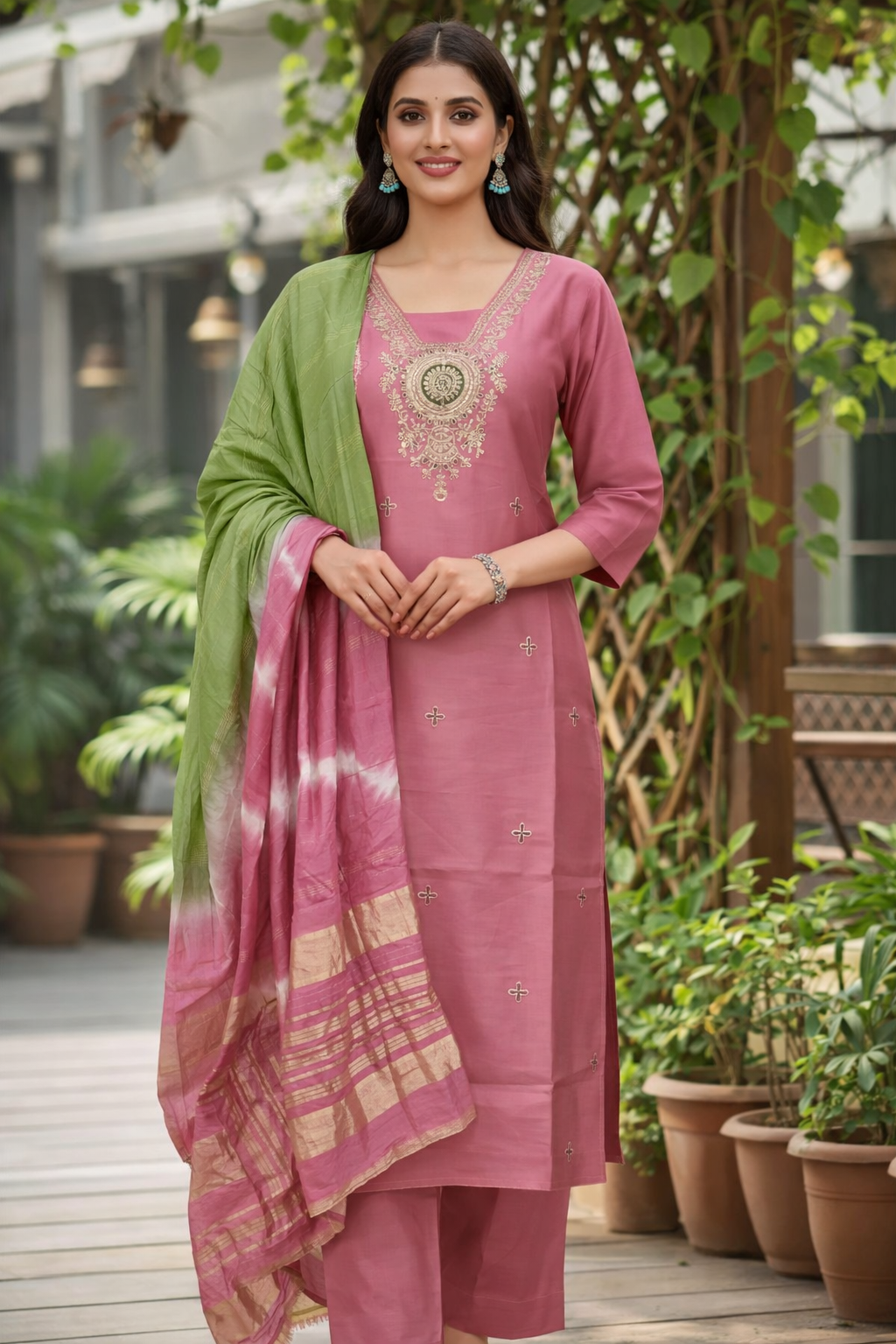 Roman Silk Semi Partywear