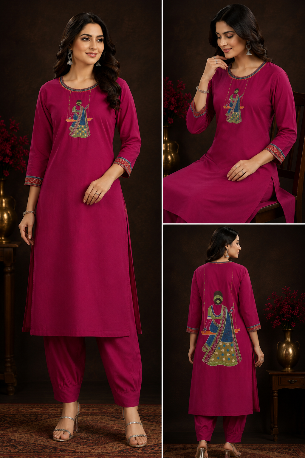 Cotton Designer Threadwork 2pc