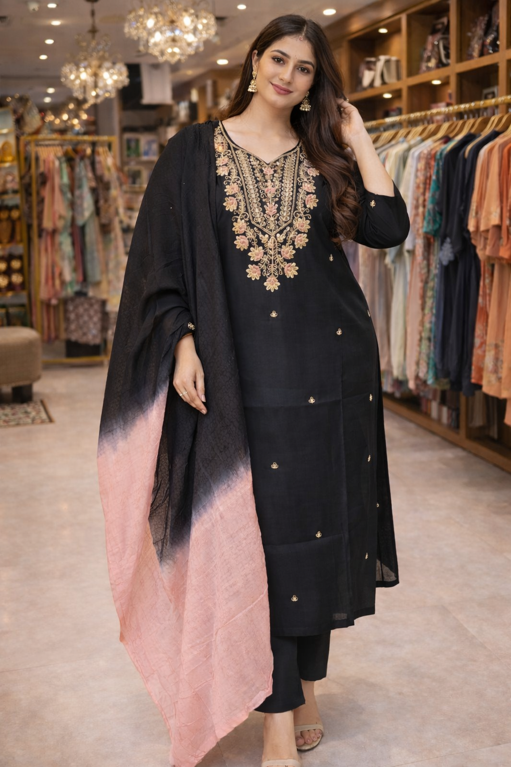 Roman Silk Semi Partywear