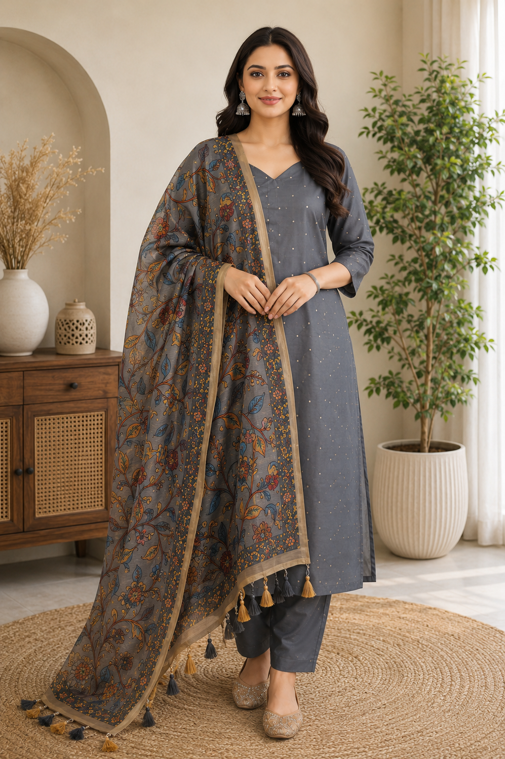 Premium Rawsilk Kalamkari