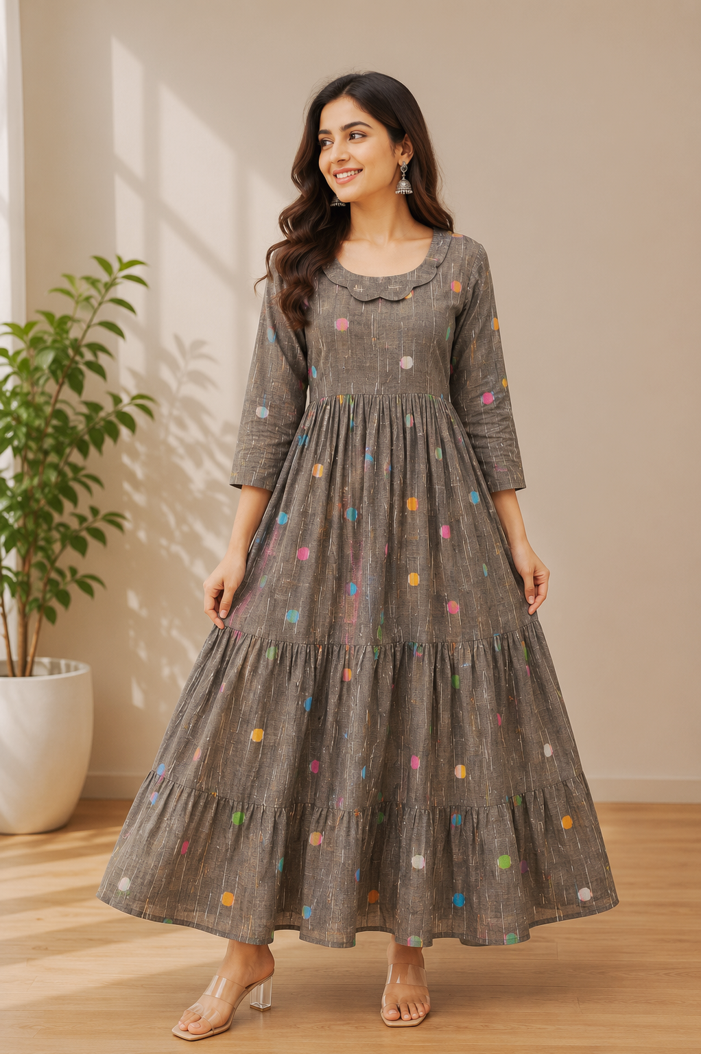 Jamdhani Casual frock
