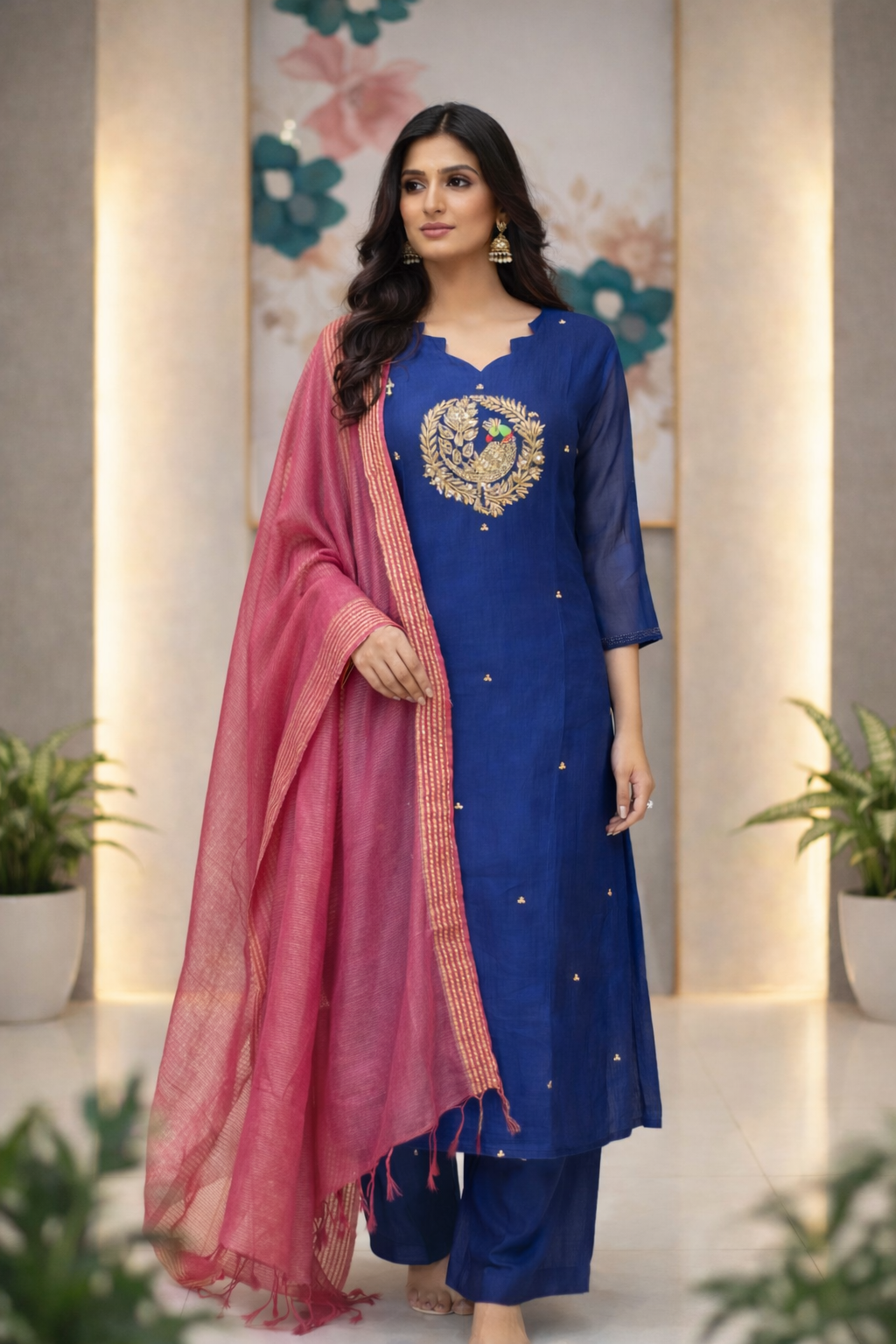 Pure Mulchenderi Handloom Designer