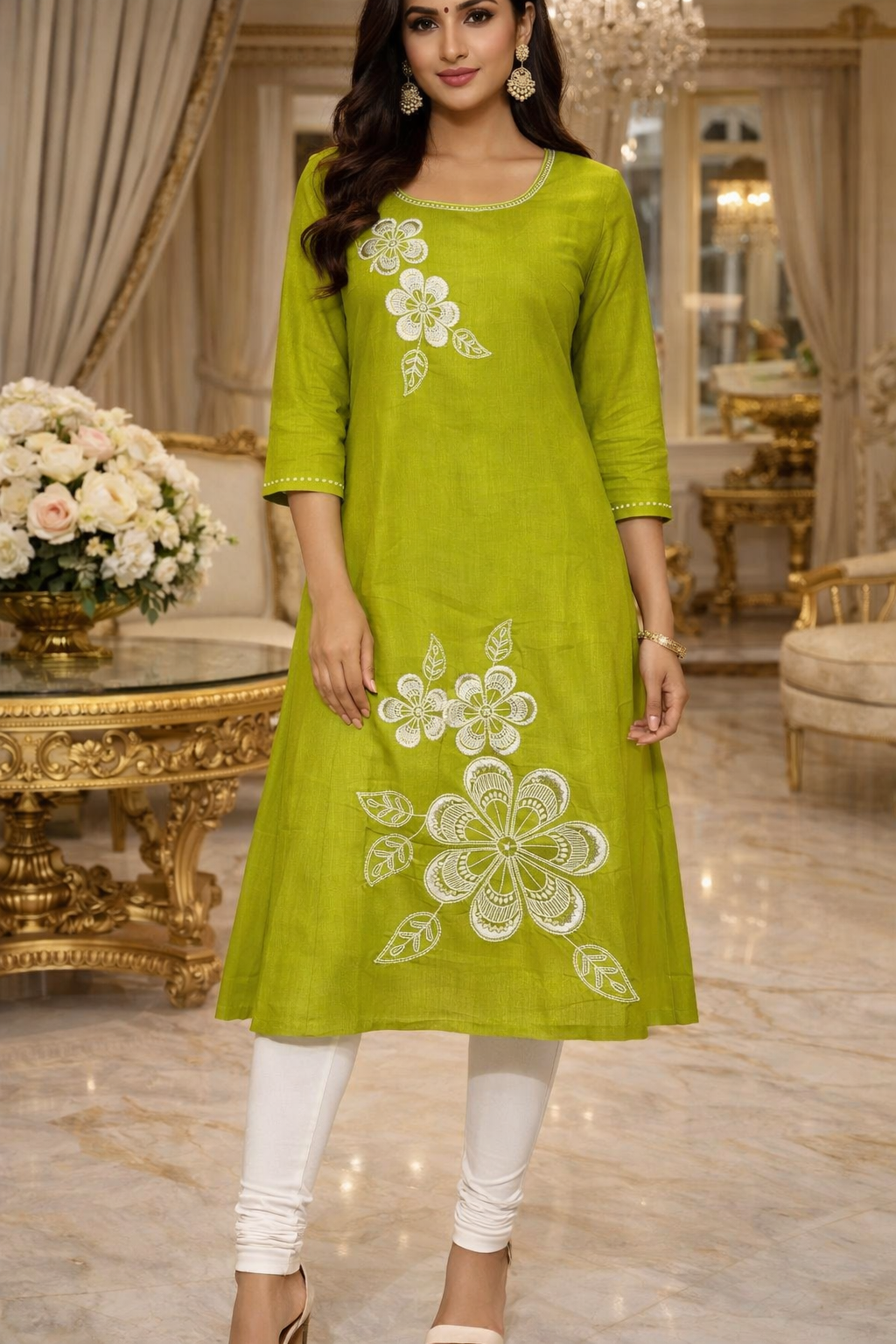 Cotton Threadwork Designer Kurti