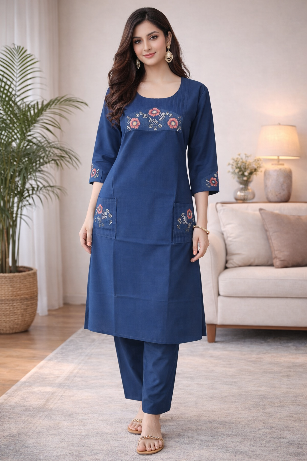 Jaipur Cotton Threadwork 2pc