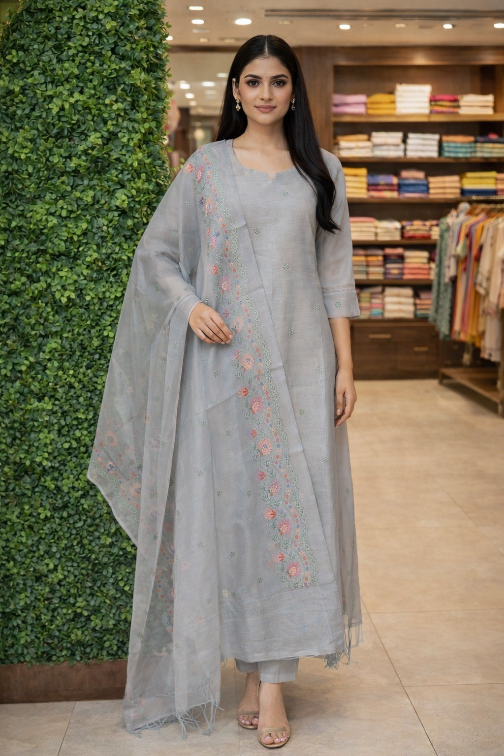 Tissue Kota Designer Dress