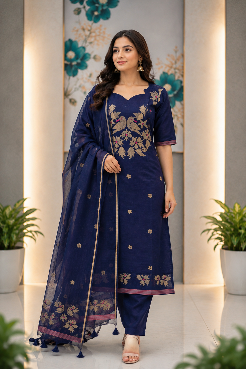 Premium Raw Silk Jamdhani