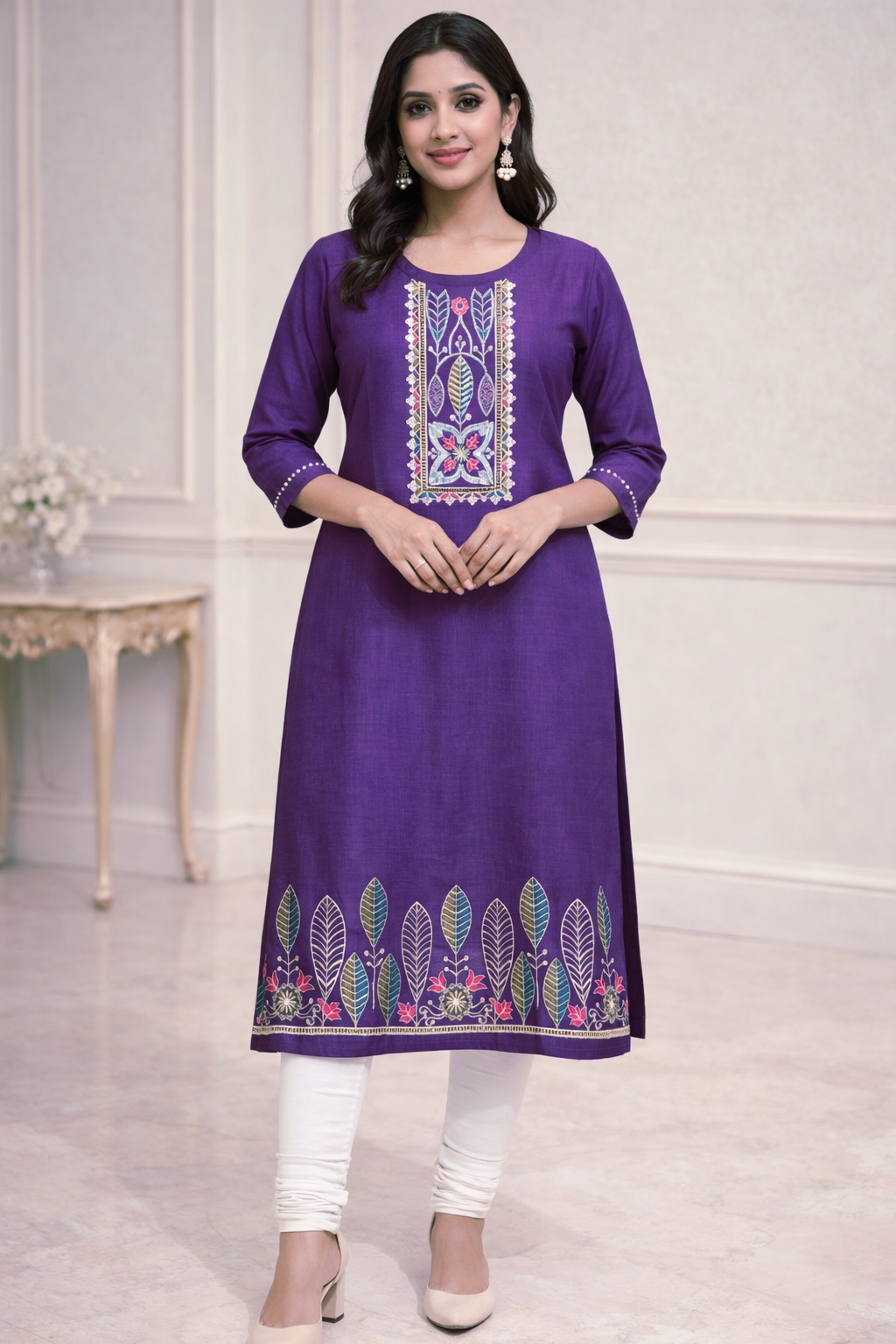 Cotton Threadwork Kurti