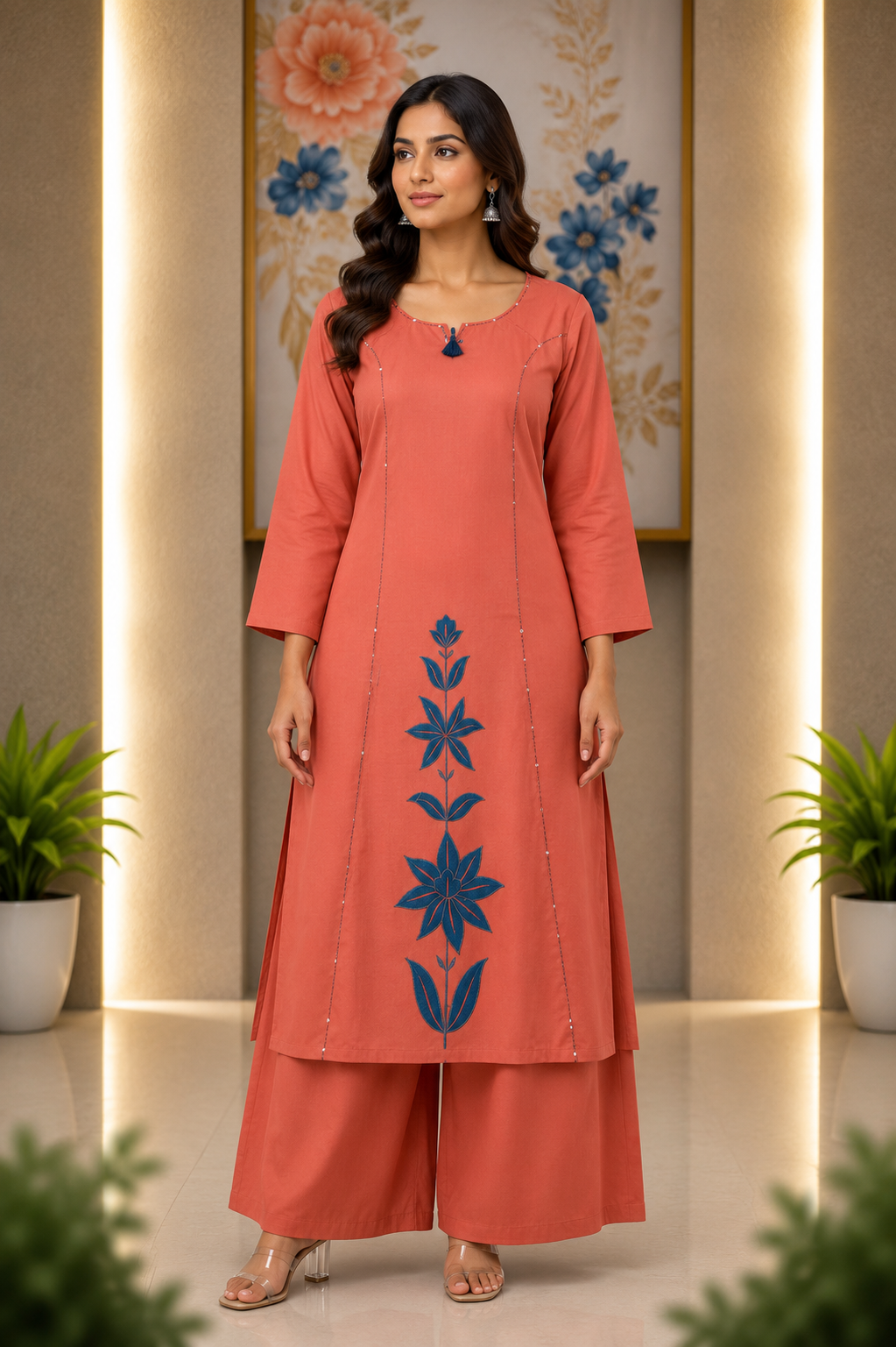 Dhabu Cotton Aline 2pc