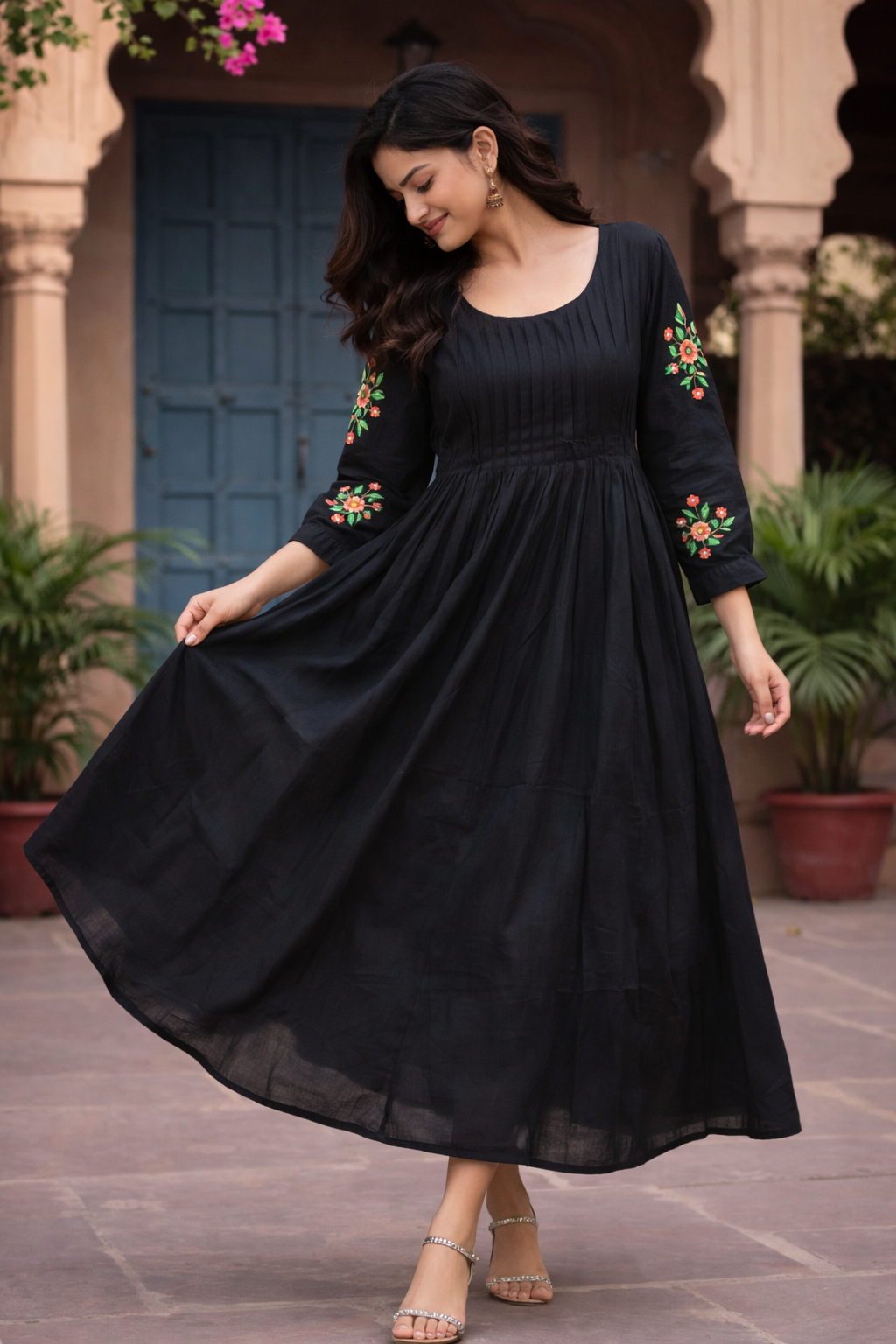 Pure Mulcotton Knotwork Frock