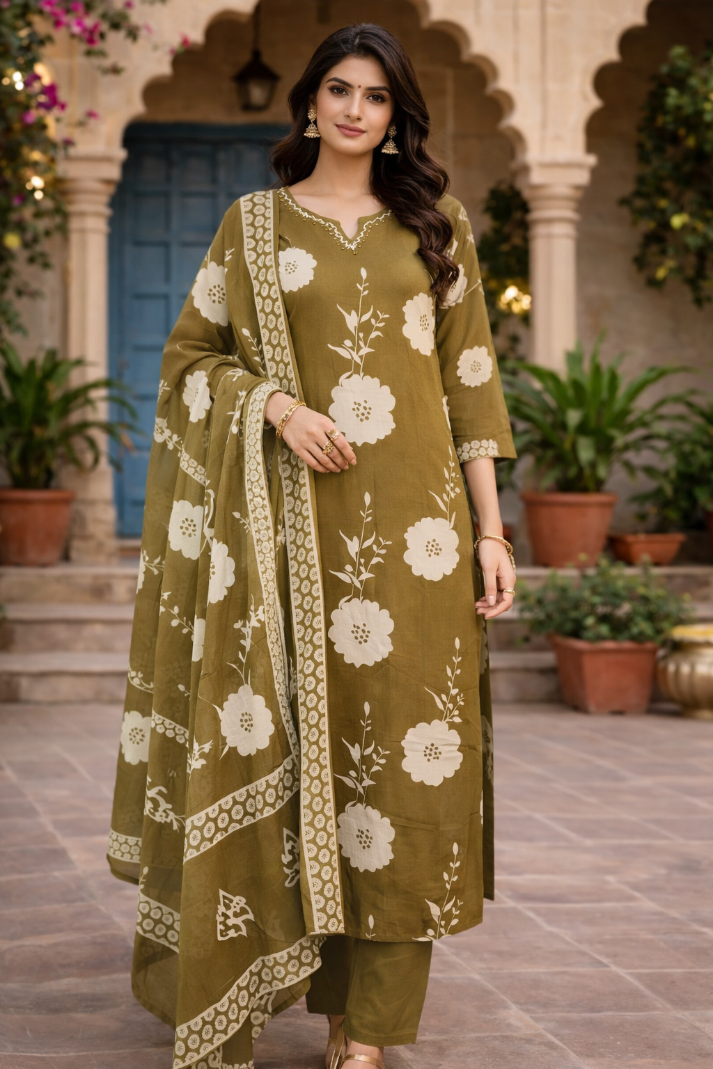 Jaipur Cotton Printed Kurtaset
