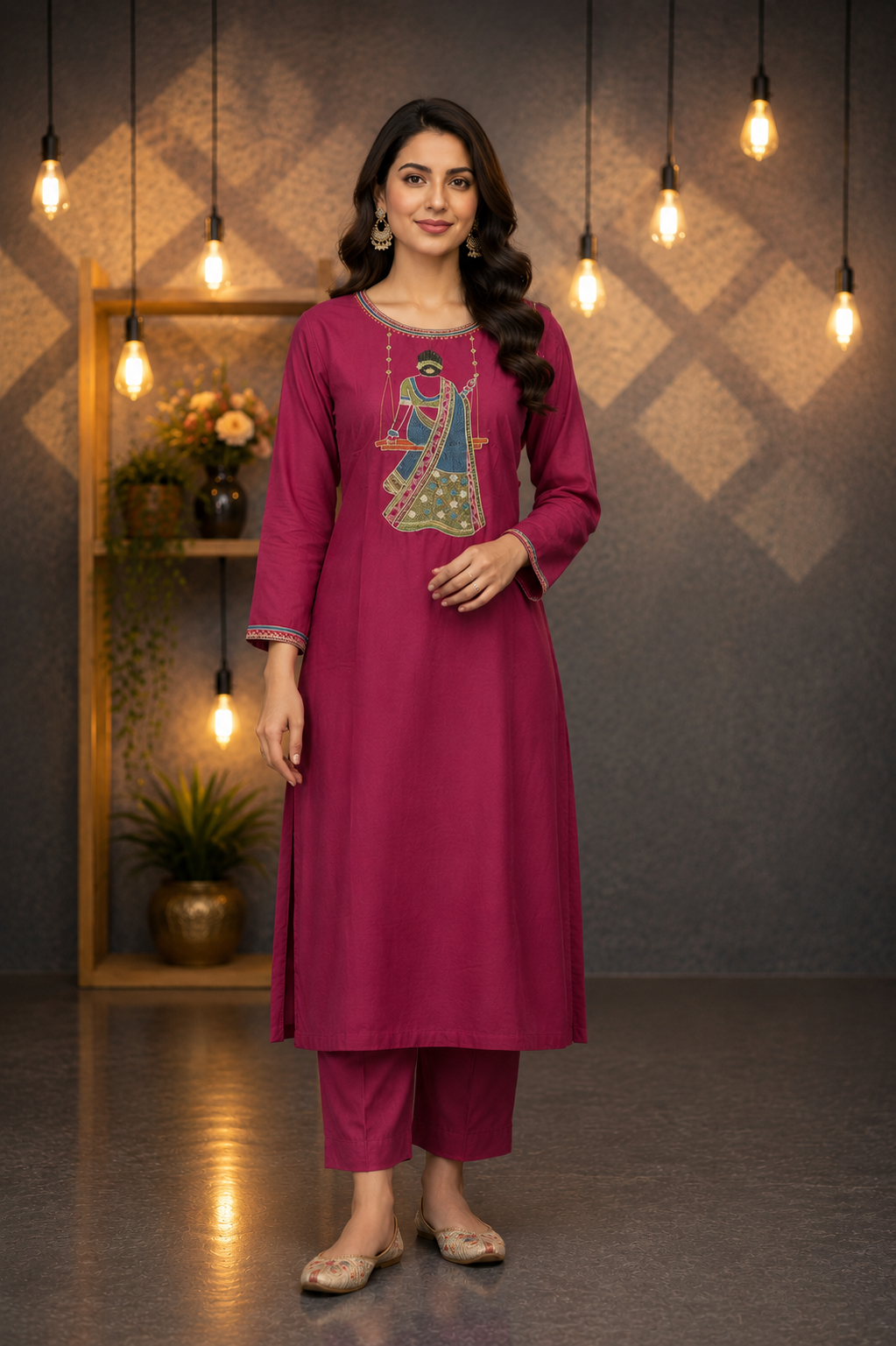 Cotton Designer Threadwork 2pc