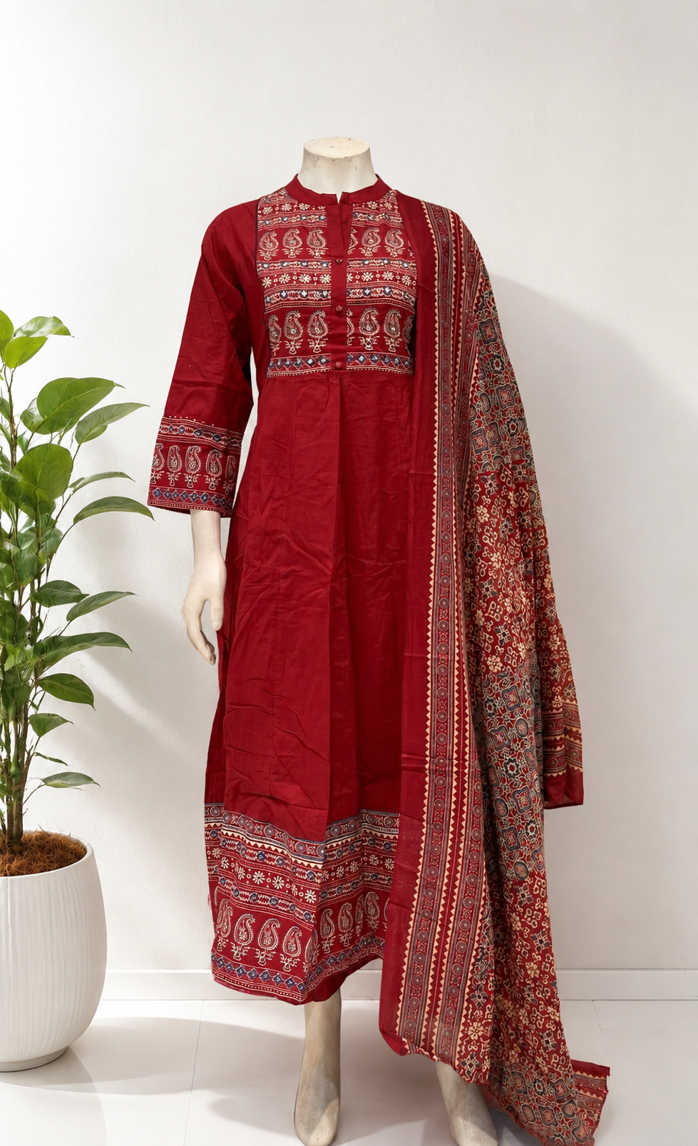 Cotton umbrella Ajrak